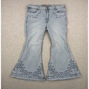 Wrangler‎ Jeans Womens 35x30 (Fits 35x27) Blue Trumpet Flare Bell Bottom Western